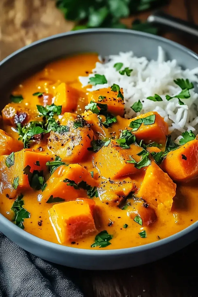 Cremiges Kürbis Curry mit Kokosmilch – Einfach & Schnell